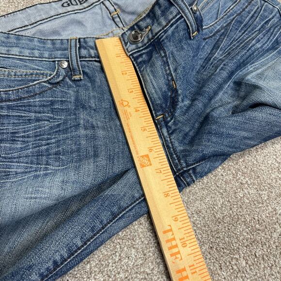 Guess womens foxy flare jeans sz 31 low rise dark wash studs Y2K 90s 00s Vtg - Picture 10 of 12